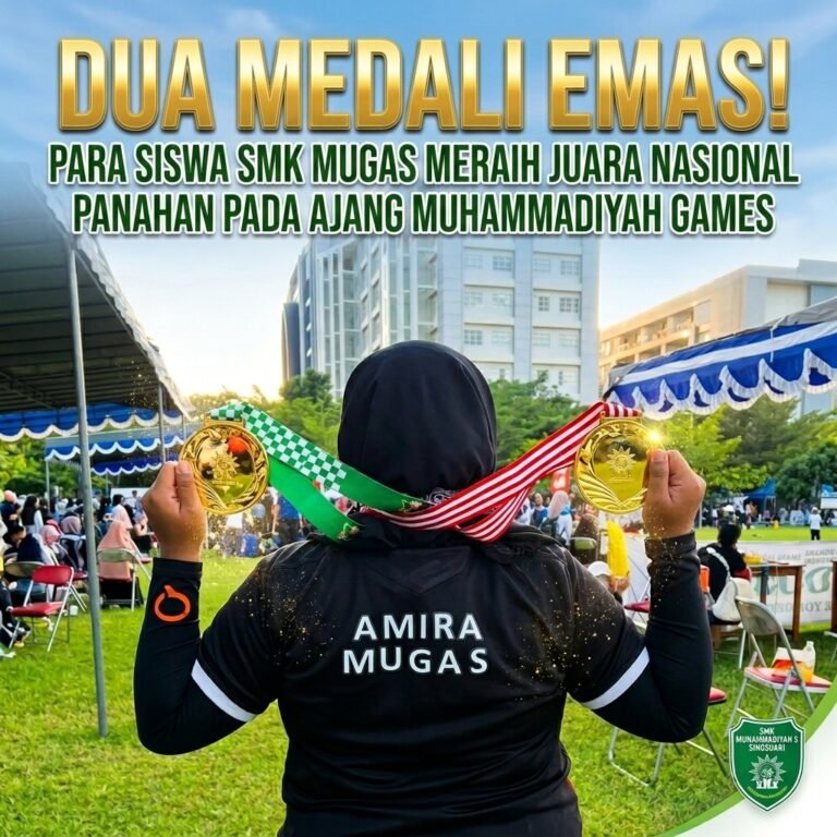 Berkalung Dua Medali Emas, Siswa SMK Mugas Juara Nasional Panahan Muhammadiyah Games